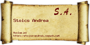 Stoics Andrea névjegykártya