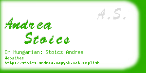 andrea stoics business card